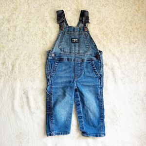 OshKosh BGosh Baby 12 Mos Denim Vestbak Overalls Blue Jean Gender Neutral